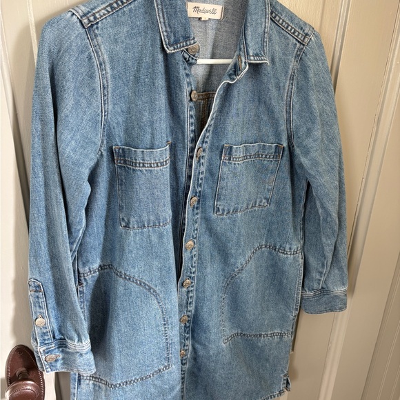 Madewell Light Blue Denim Shirt Dress - Picture 3 of 5